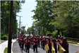 Group walking during Memorial day parade