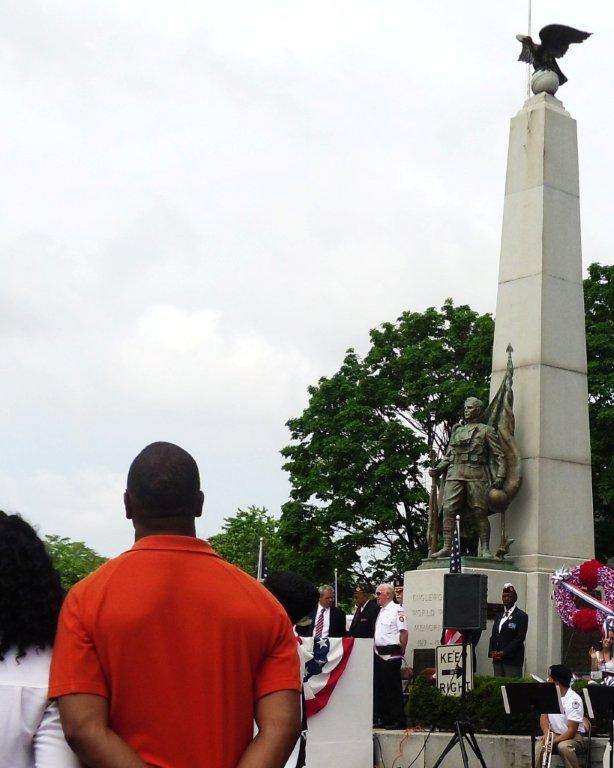 Gathering at Memorial day parade