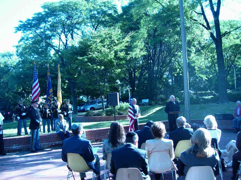 Group listening to speakers