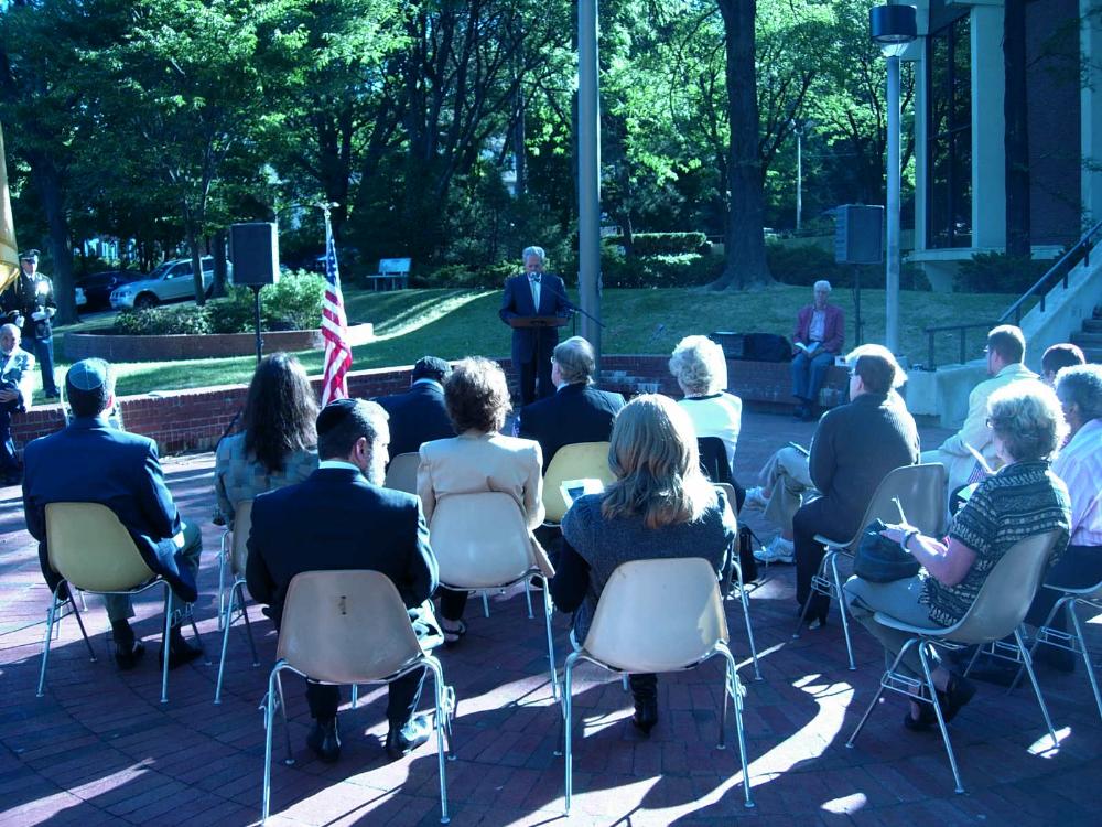 People listening to speaker