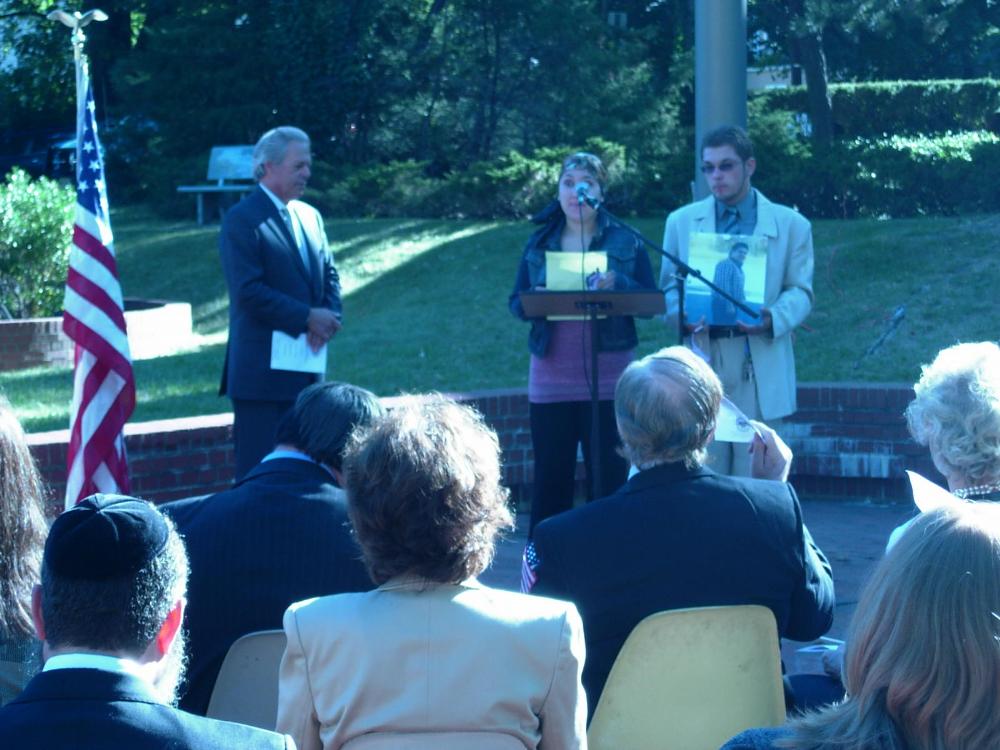 Two speakers at ceremony