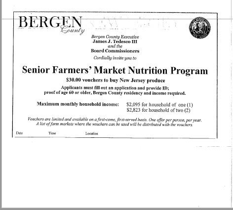 Senior Farmers Market Nutrition Program Pg 1 August