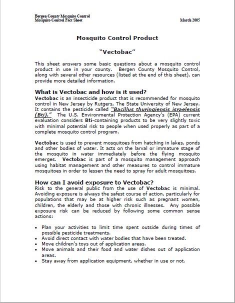 Mosquito Control Product Page 1
