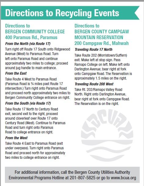 2022 Recycling Events for Bergen County Residents Pg 2