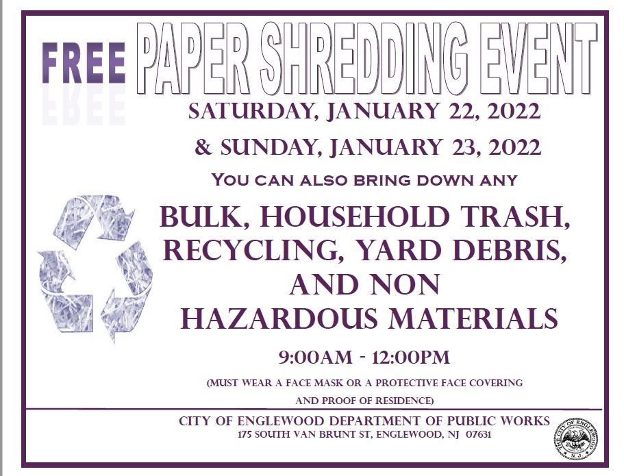 Paper Shredding Event January 2022
