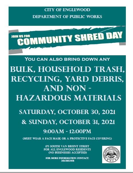 Community Shred Day October 2021