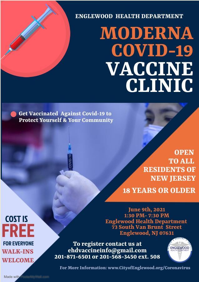 Moderna COVID-19 Vaccine Clinic - June 9, 2021