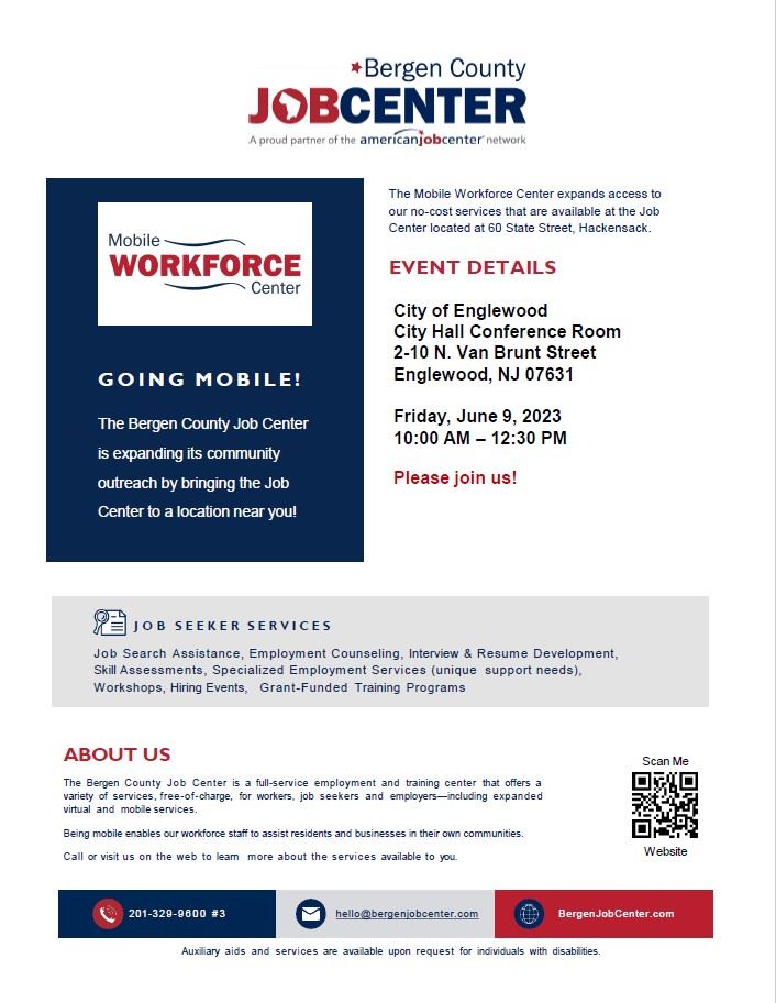 Bergen County Job Center Mobile Workforce