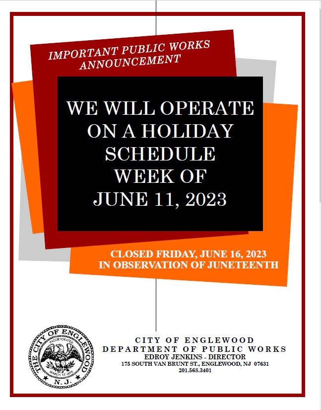 Juneteenth Holiday Schedule Pg 1